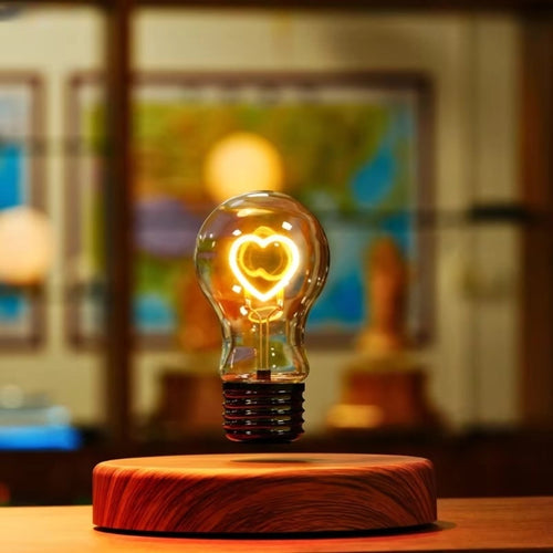 Levitating Bulb Lamp Magnetic Floating Light Desk Lamp Table Lamp Night Light Automatic Rotating Light for Unique Gifts