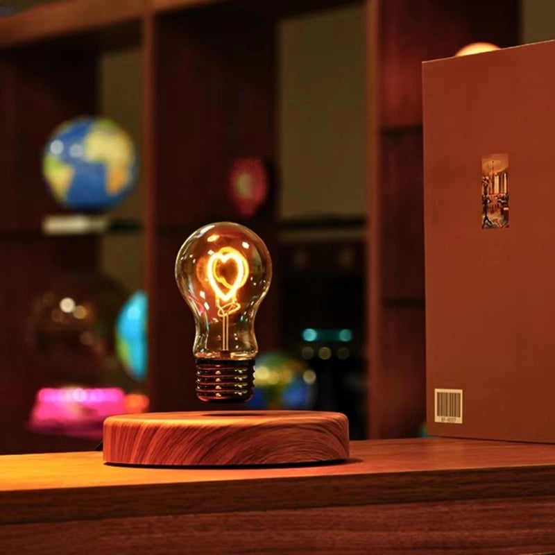 Levitating Bulb Lamp Magnetic Floating Light Desk Lamp Table Lamp Night Light Automatic Rotating Light for Unique Gifts